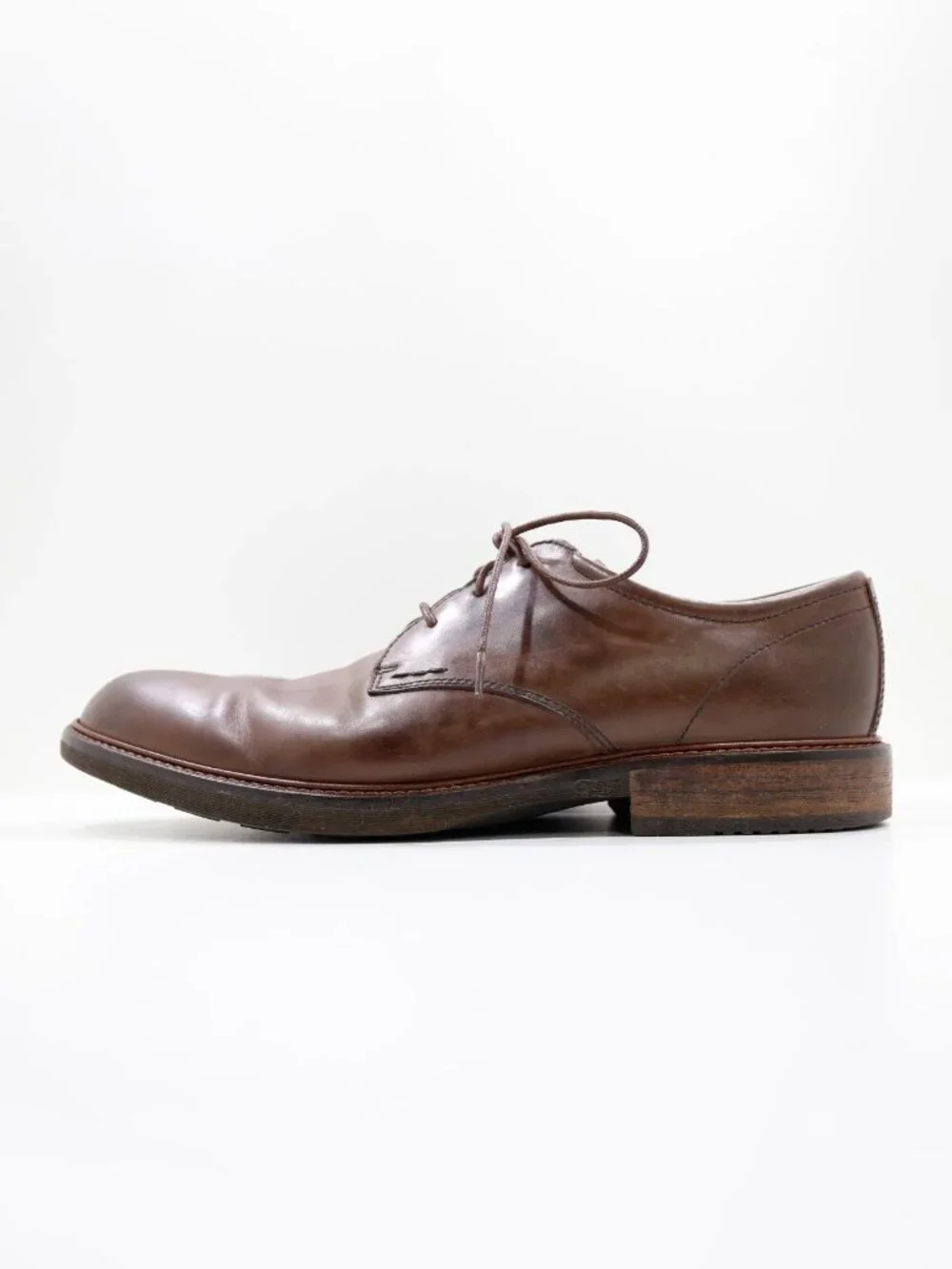 Ecco Kenton Brown Leather Plain Toe Oxfords - Men's 11.5/EU 45